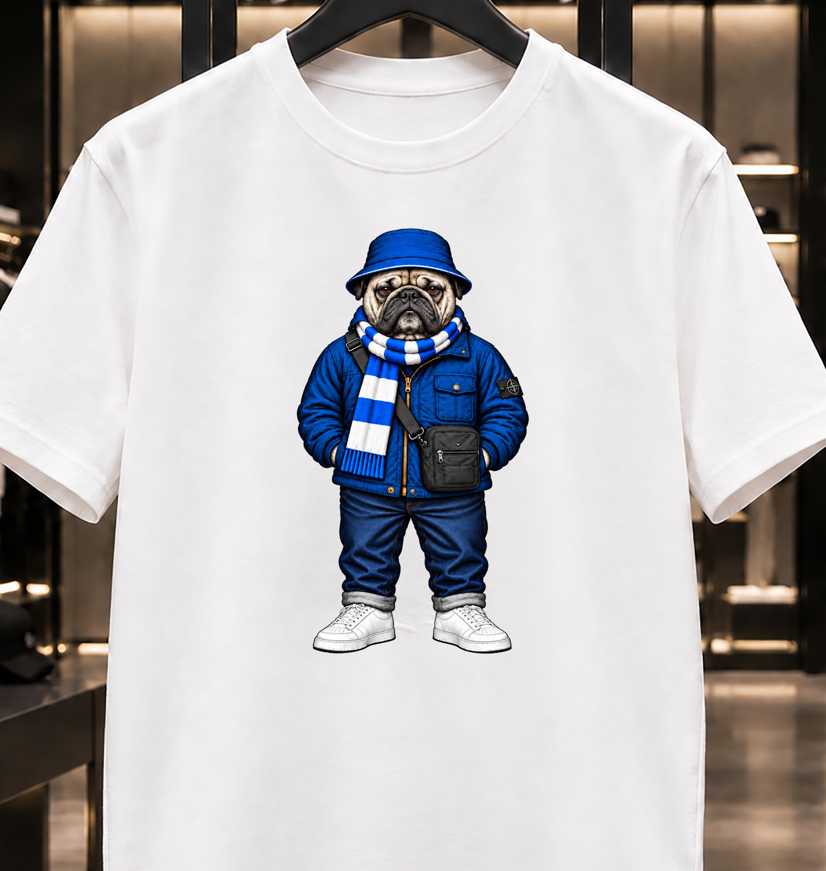 Terraces Pug Streetwear Football T-shirt - Oversized Boxy T-Shirt