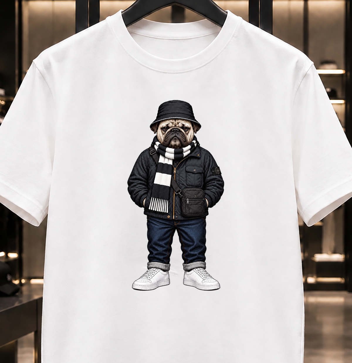 Terraces Pug Streetwear Football T-shirt - Oversized Boxy T-Shirt