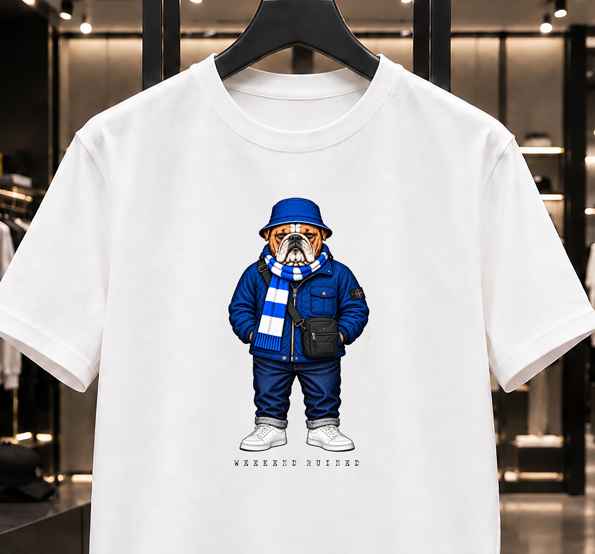 Weekend Ruined - Terraces Bulldog Streetwear Football Oversized Boxy T-Shirt