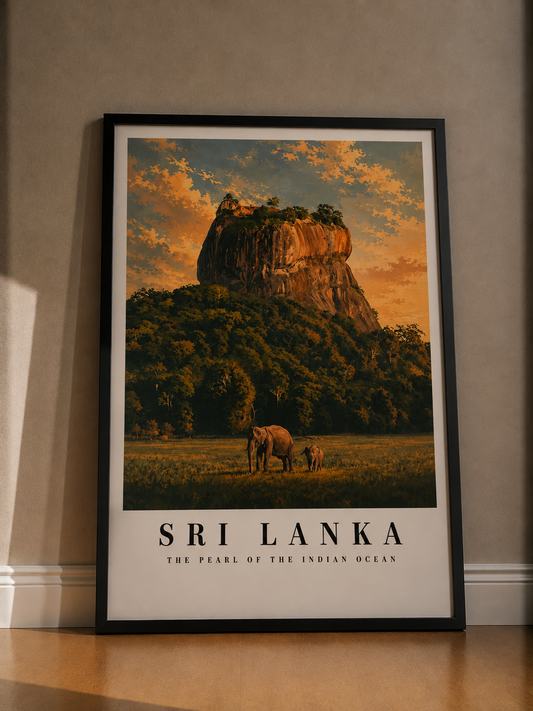Sri Lanka Travel Poster — Fine Art Vintage-Style Print