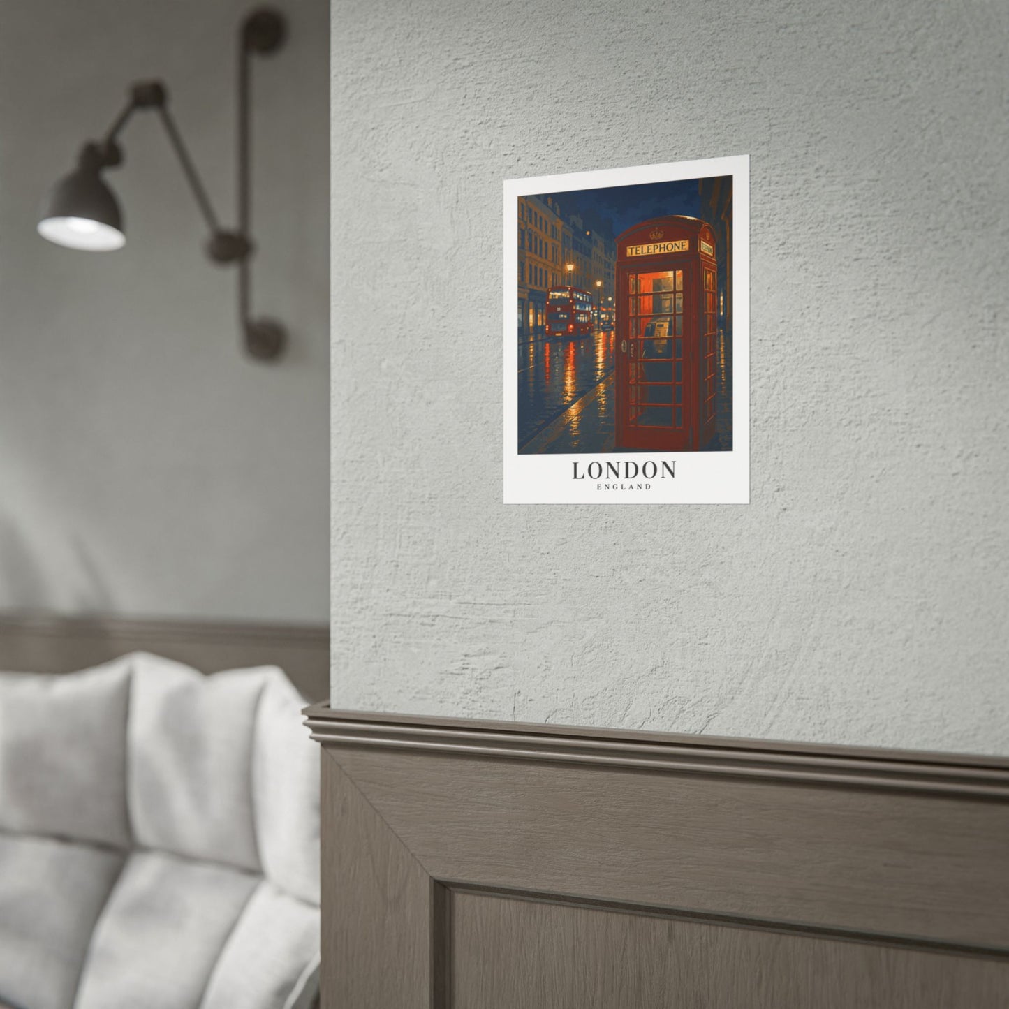 London Red Phone Booth Poster — Rolled Travel Art Print