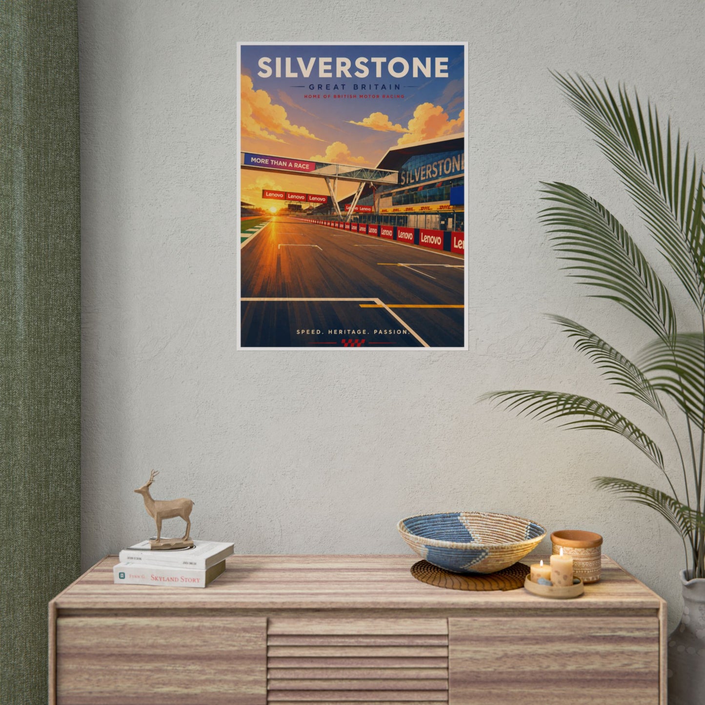 Silverstone Vintage Race Track Poster