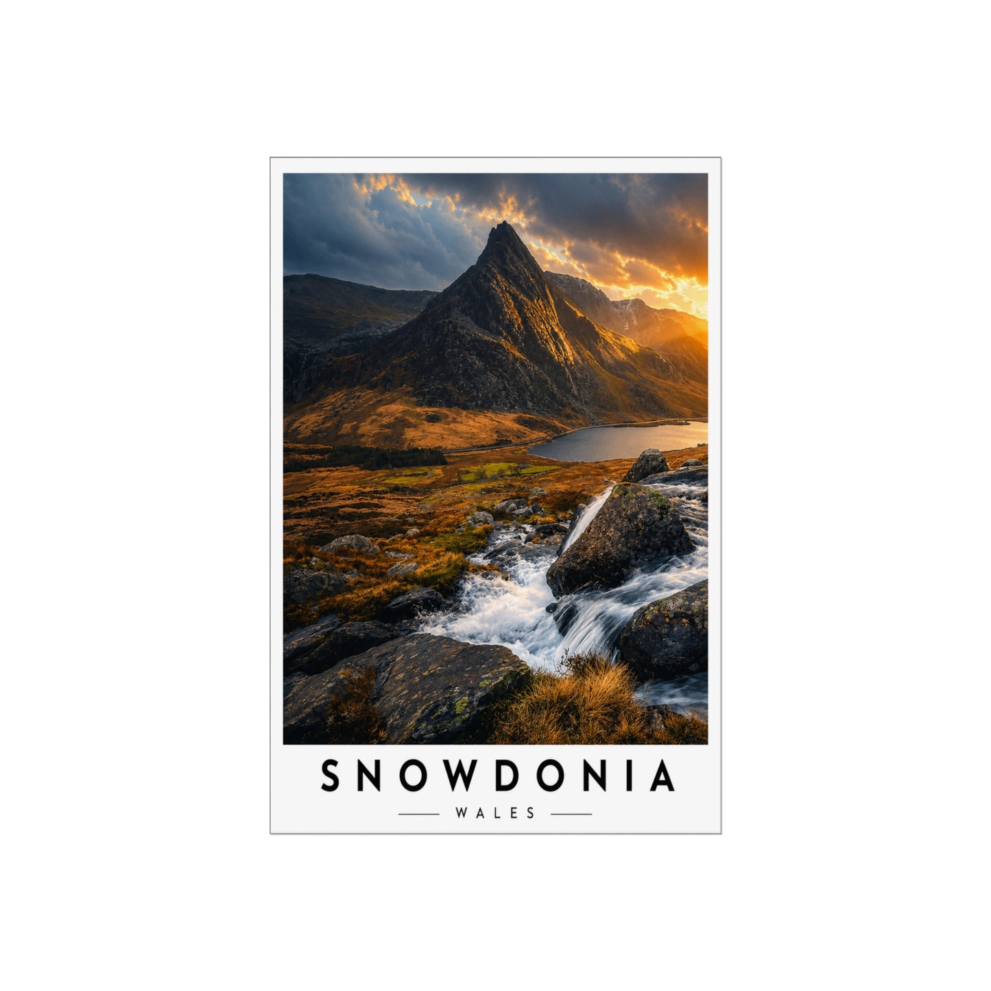 Snowdonia Landscape Poster — Fine Art Mountain Print (Snowdonia, Wales) - Snowdonia Travel Poster