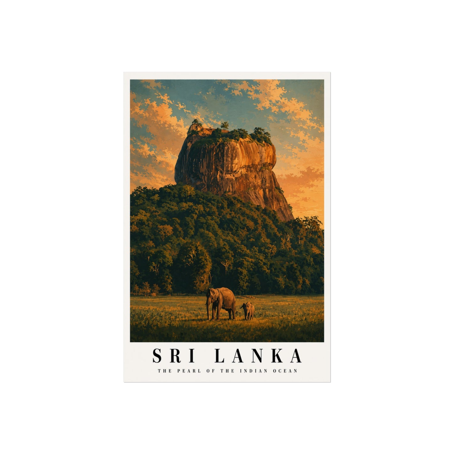 Sri Lanka Travel Poster — Fine Art Vintage-Style Print