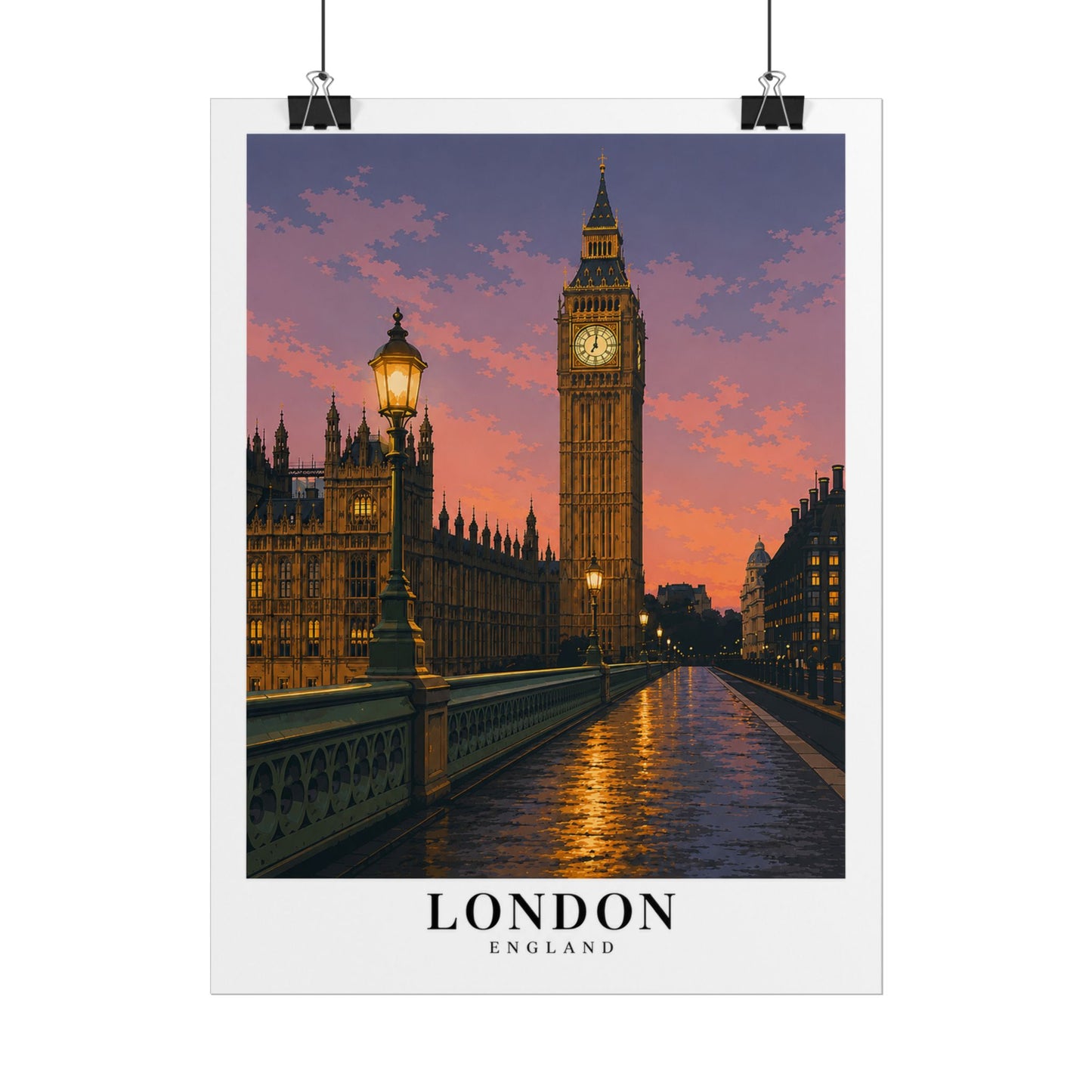 London Big Ben Poster - Rolled Travel Wall Art
