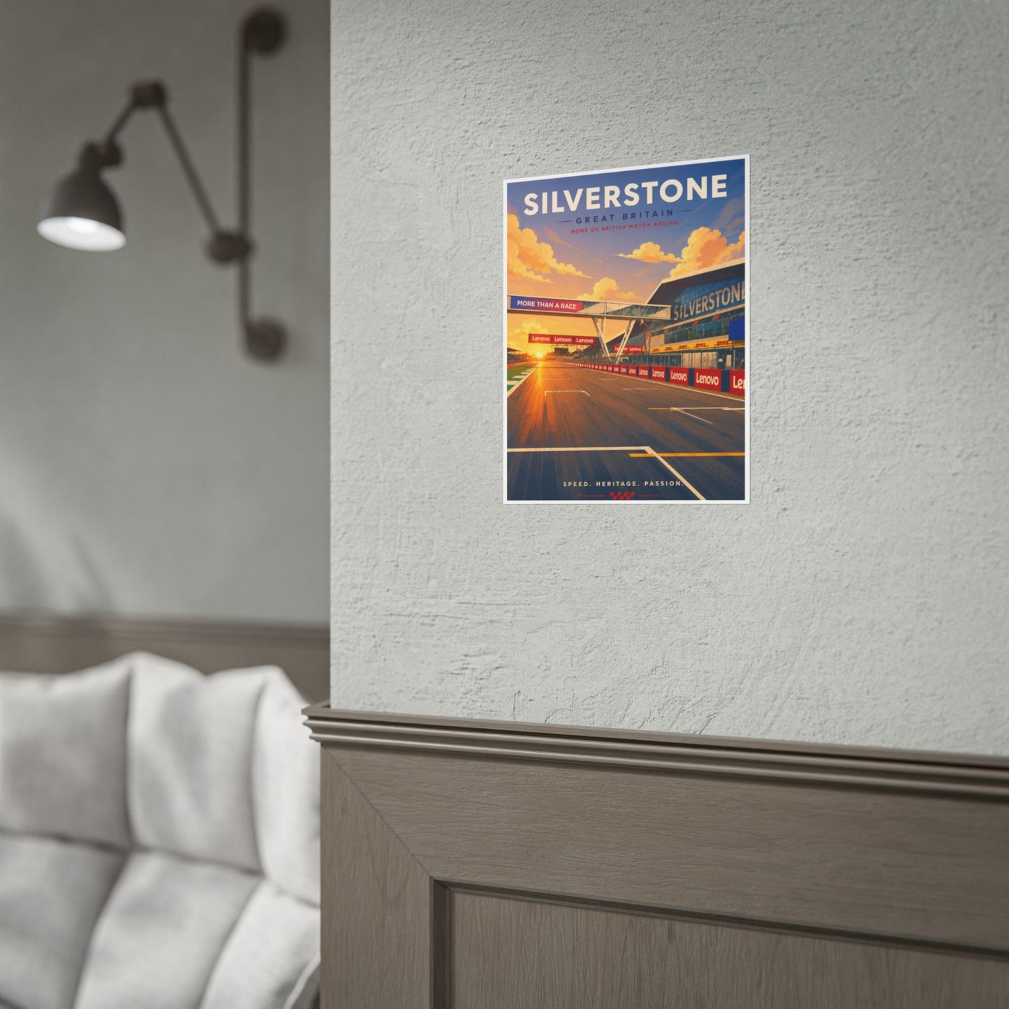 Silverstone Vintage Race Track Poster