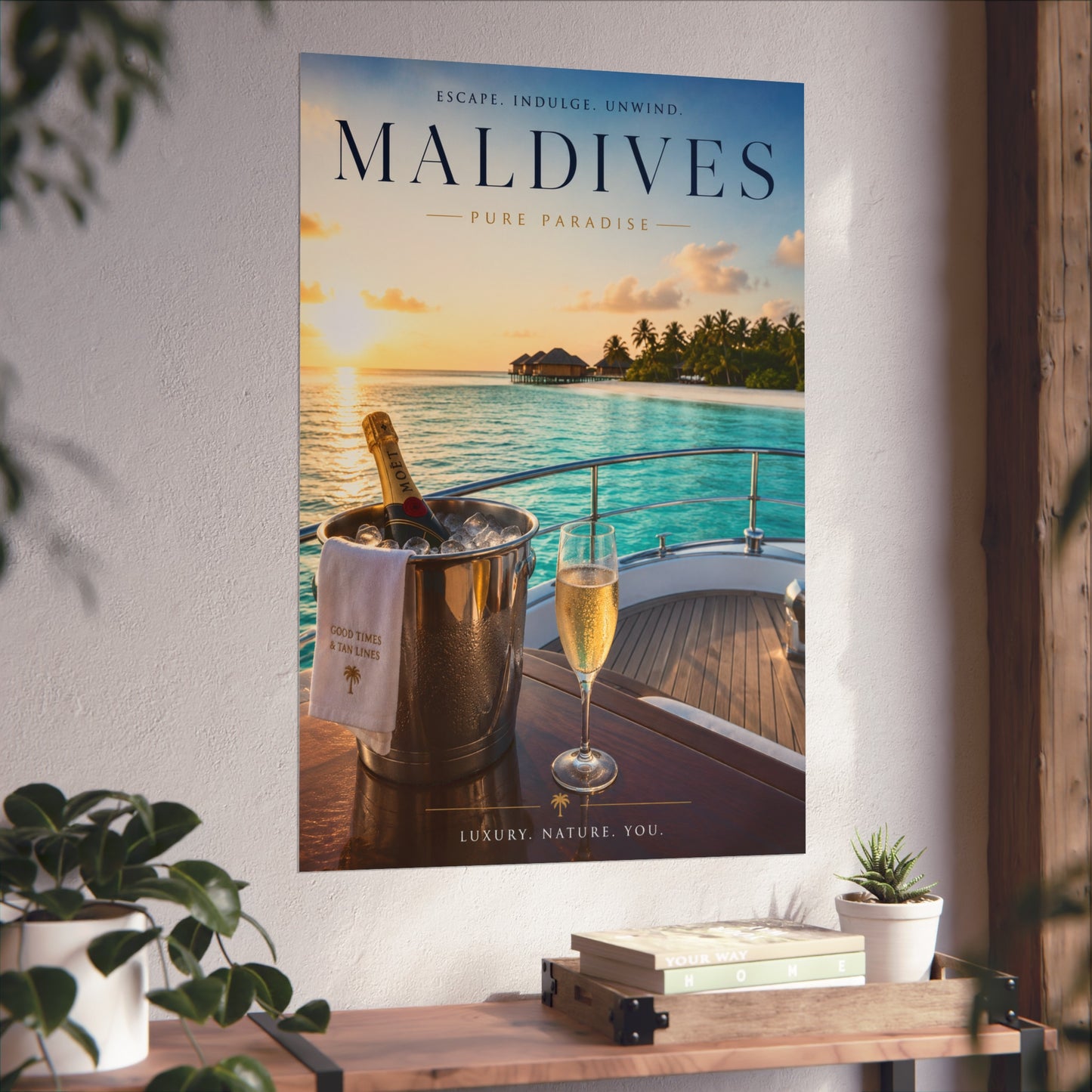 Riviera Morning Fine Art Poster – Coastal Coffee Seaside Print