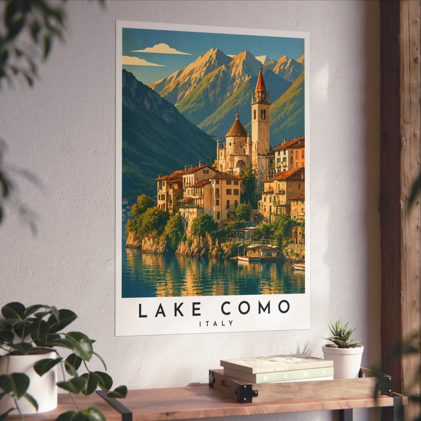 Lake Como Fine Art Poster - Vintage Travel Print of Italy - Lake Como Travel Poster