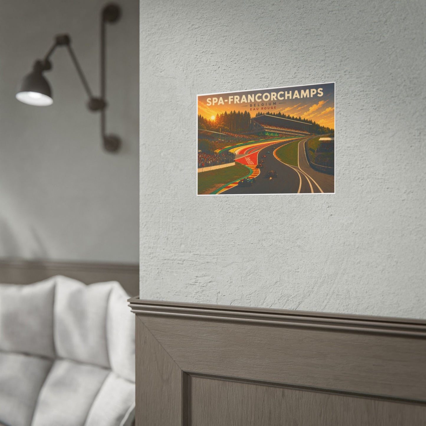 Spa-Francorchamps Classic Racing Poster – Belgium Eau Rouge Track Print