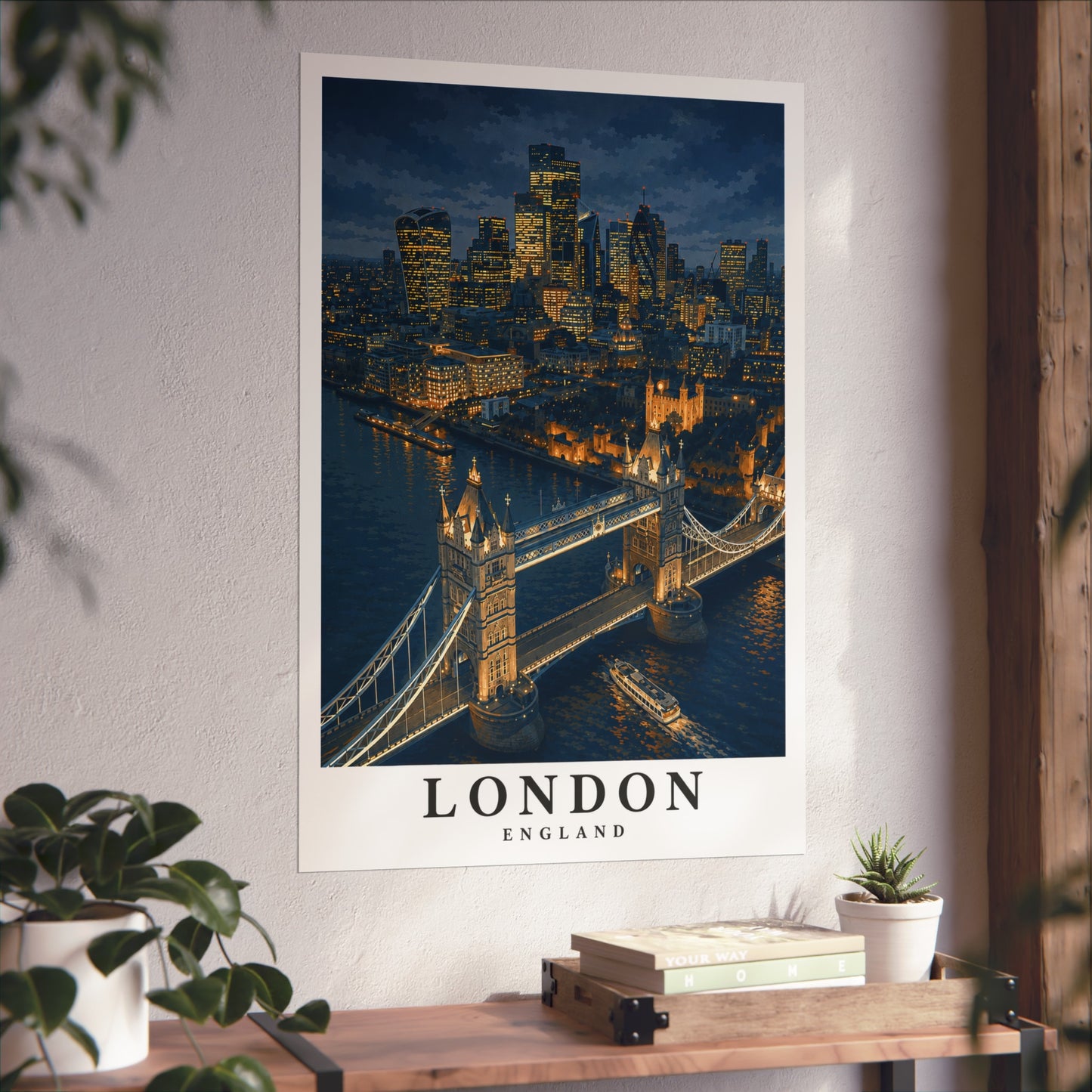 London Skyline Fine Art Poster - London Travel Poster