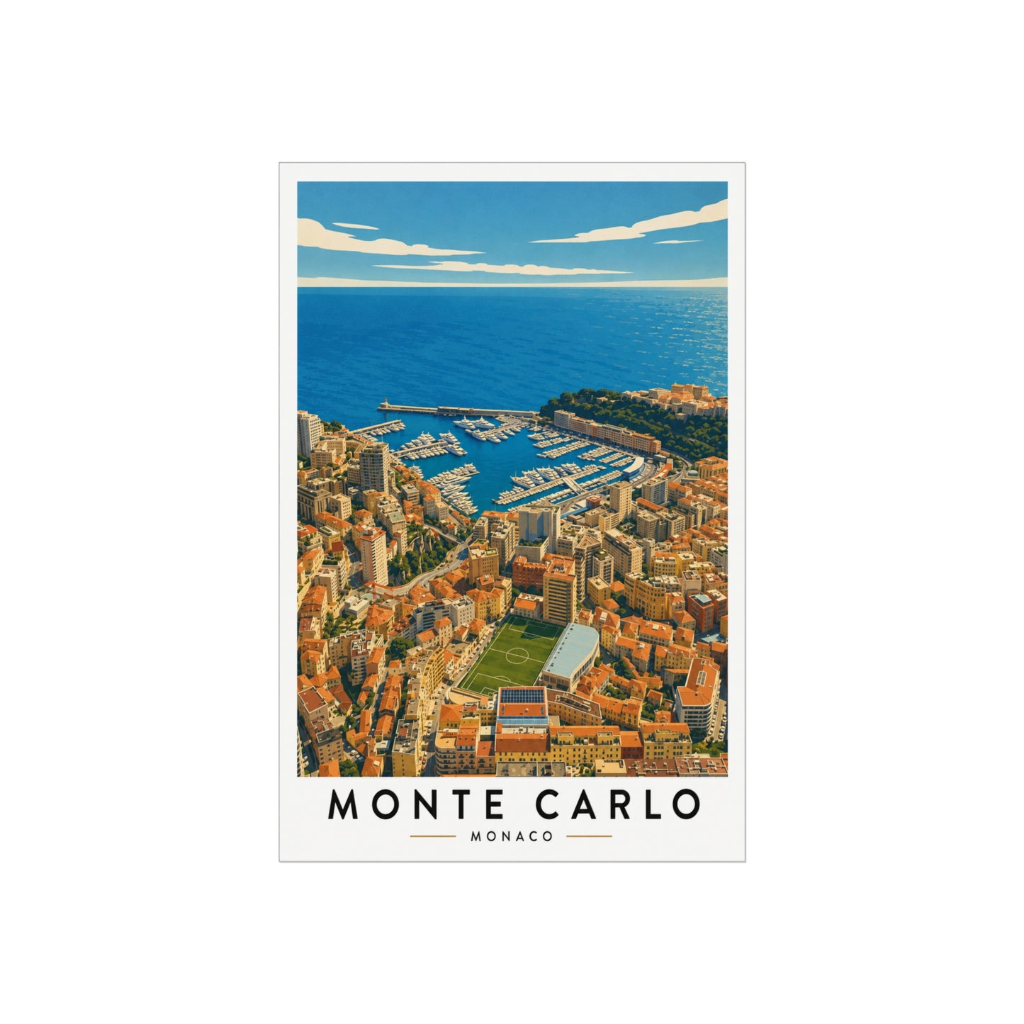 Monte Carlo Travel Poster — Fine Art Scenic Print