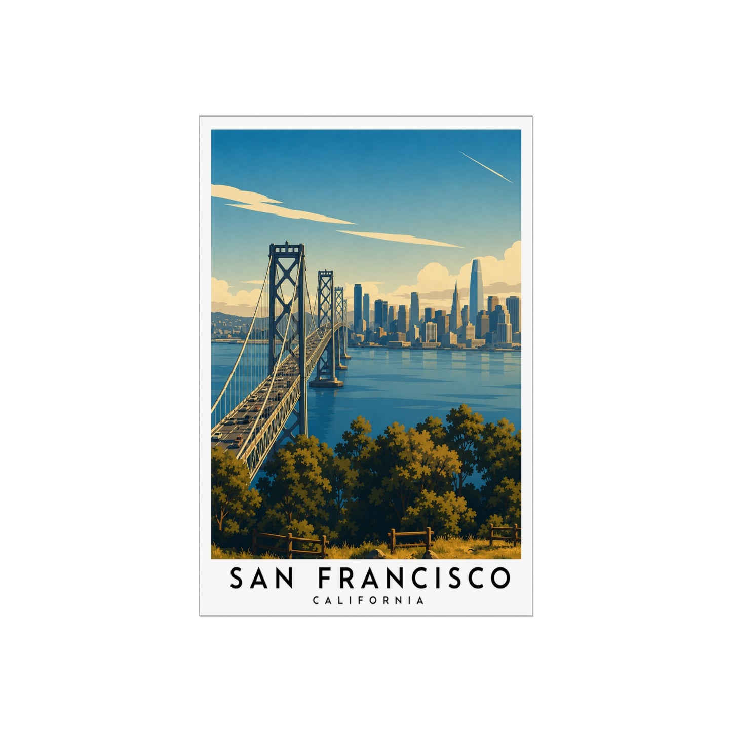 San Francisco Vintage Travel Poster - Fine Art Poster - San Francisco Travel Poster