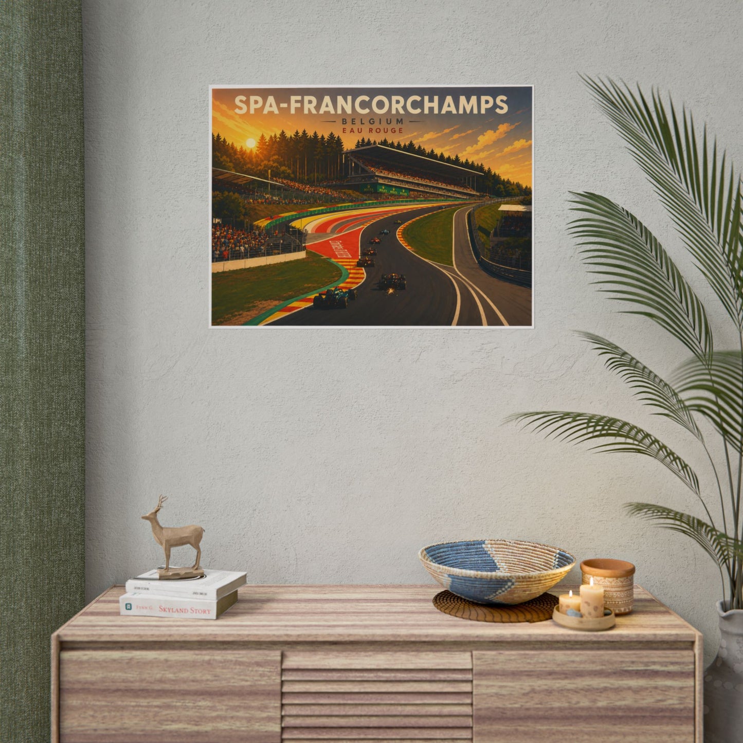 Spa-Francorchamps Classic Racing Poster – Belgium Eau Rouge Track Print