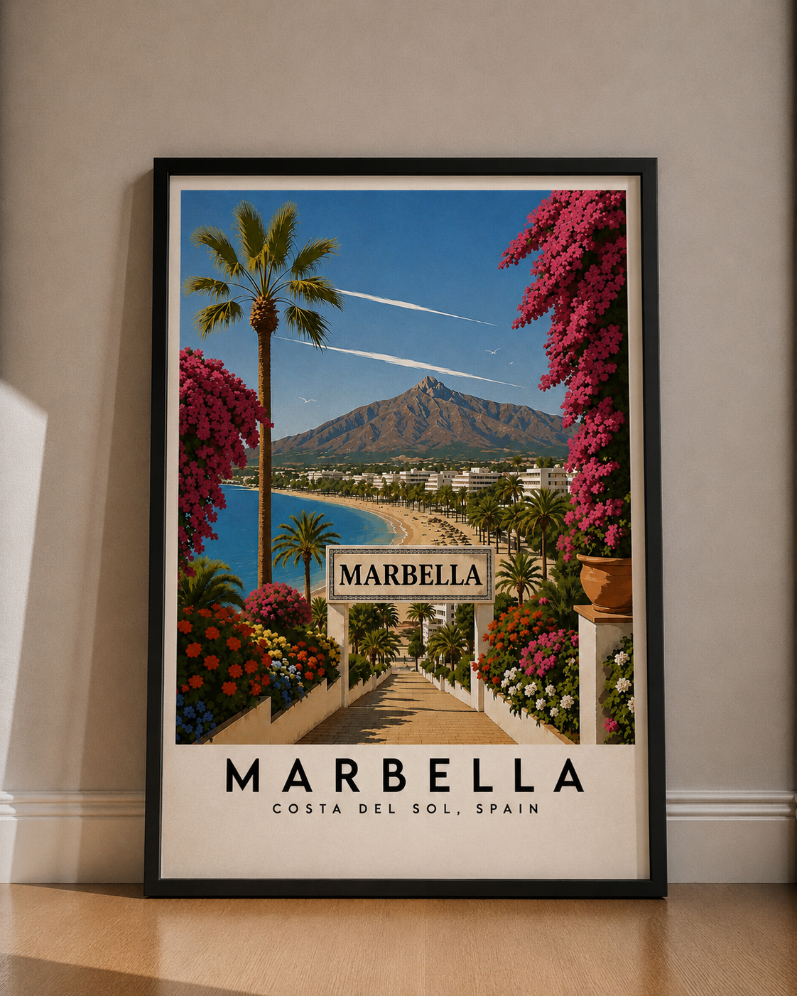 Marbella Vintage Travel Poster Print — Costa del Sol Fine Art Poster