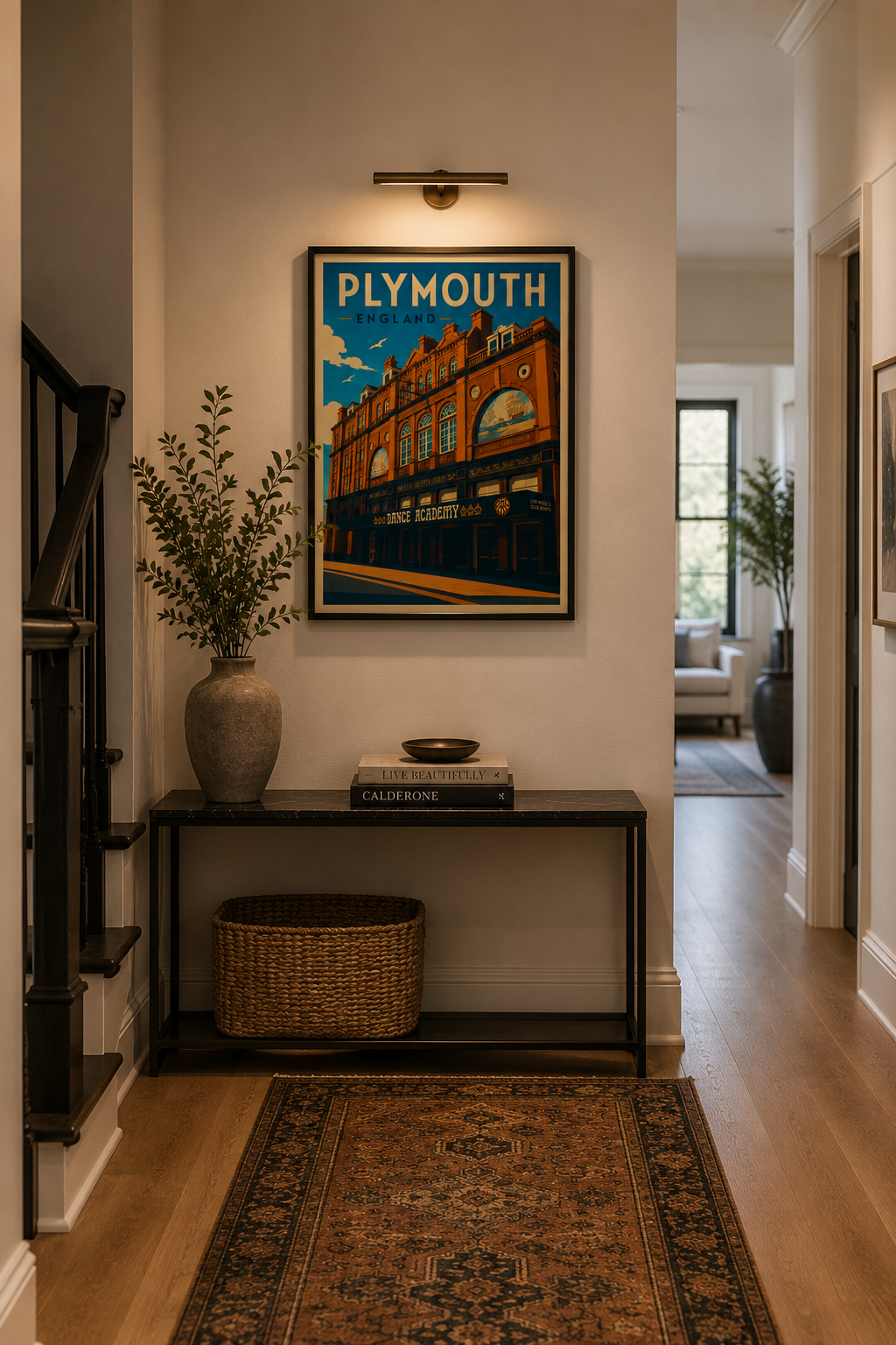 Plymouth England Vintage Travel Poster - Rolled Art Print