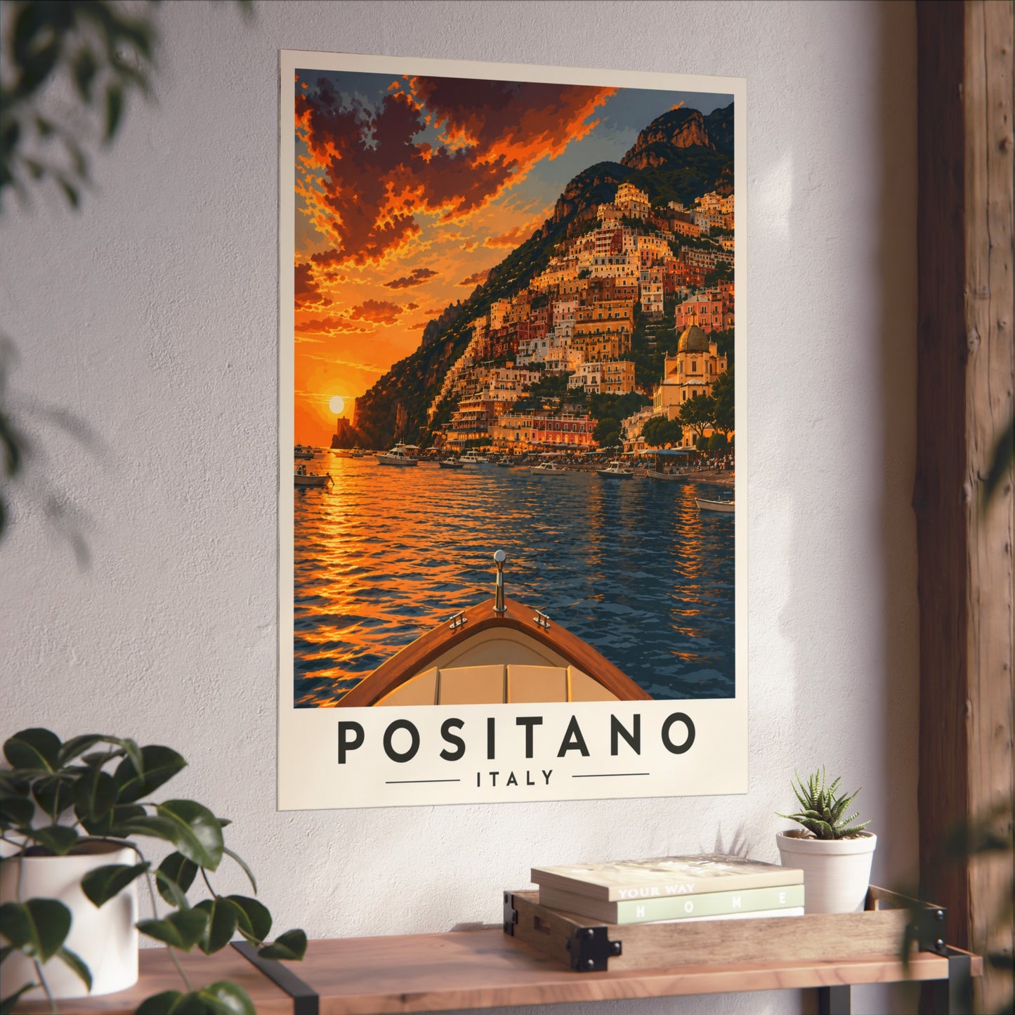 Positano Italy Travel Poster — Fine Art Wall Print