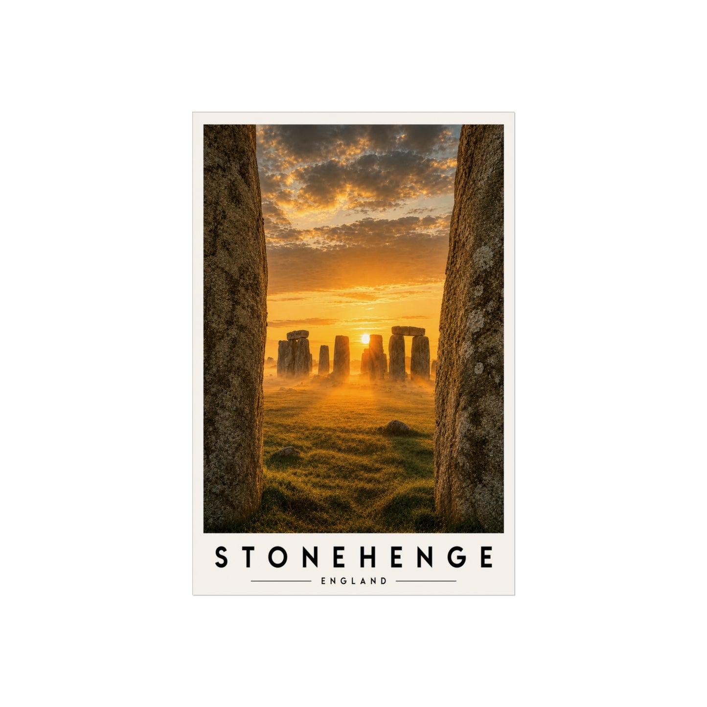 Stonehenge Sunset Fine Art Poster — England Landscape Wall Art