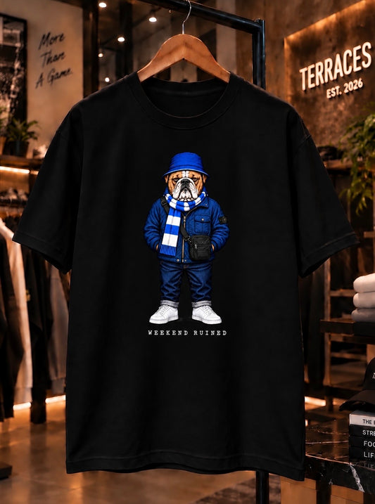 Weekend Ruined - Terraces Bulldog Streetwear Football Oversized Boxy T-Shirt