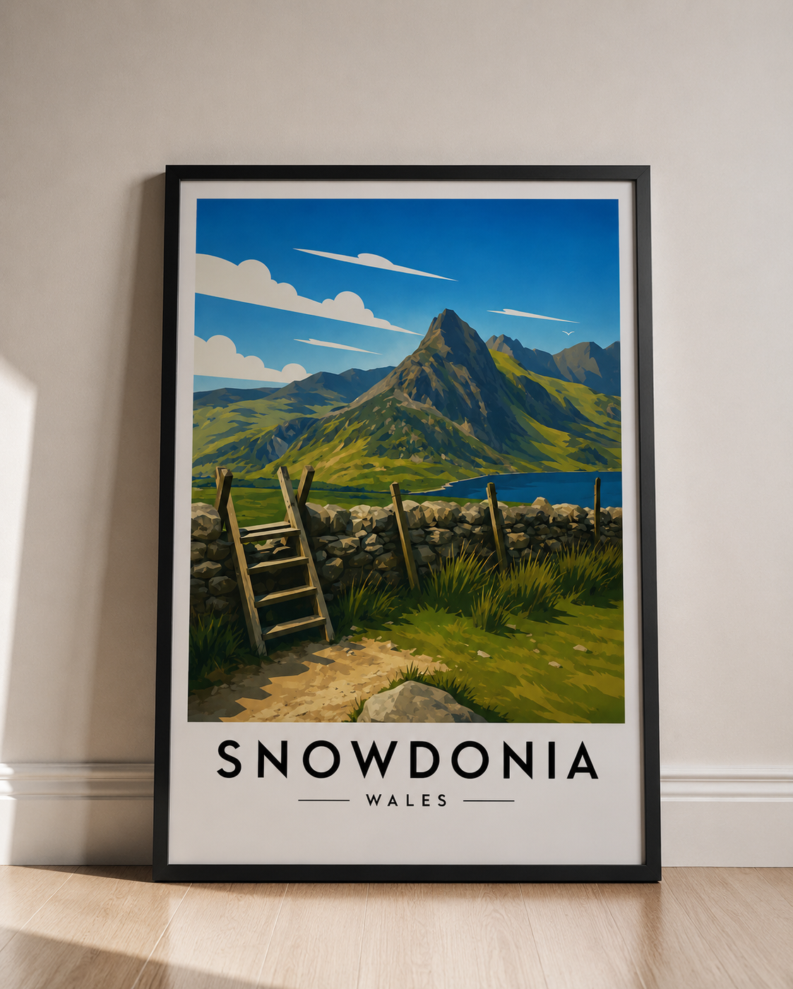 Snowdonia Wales Fine Art Poster - Vintage Travel Landscape Print - Snowdonia Travel Poster