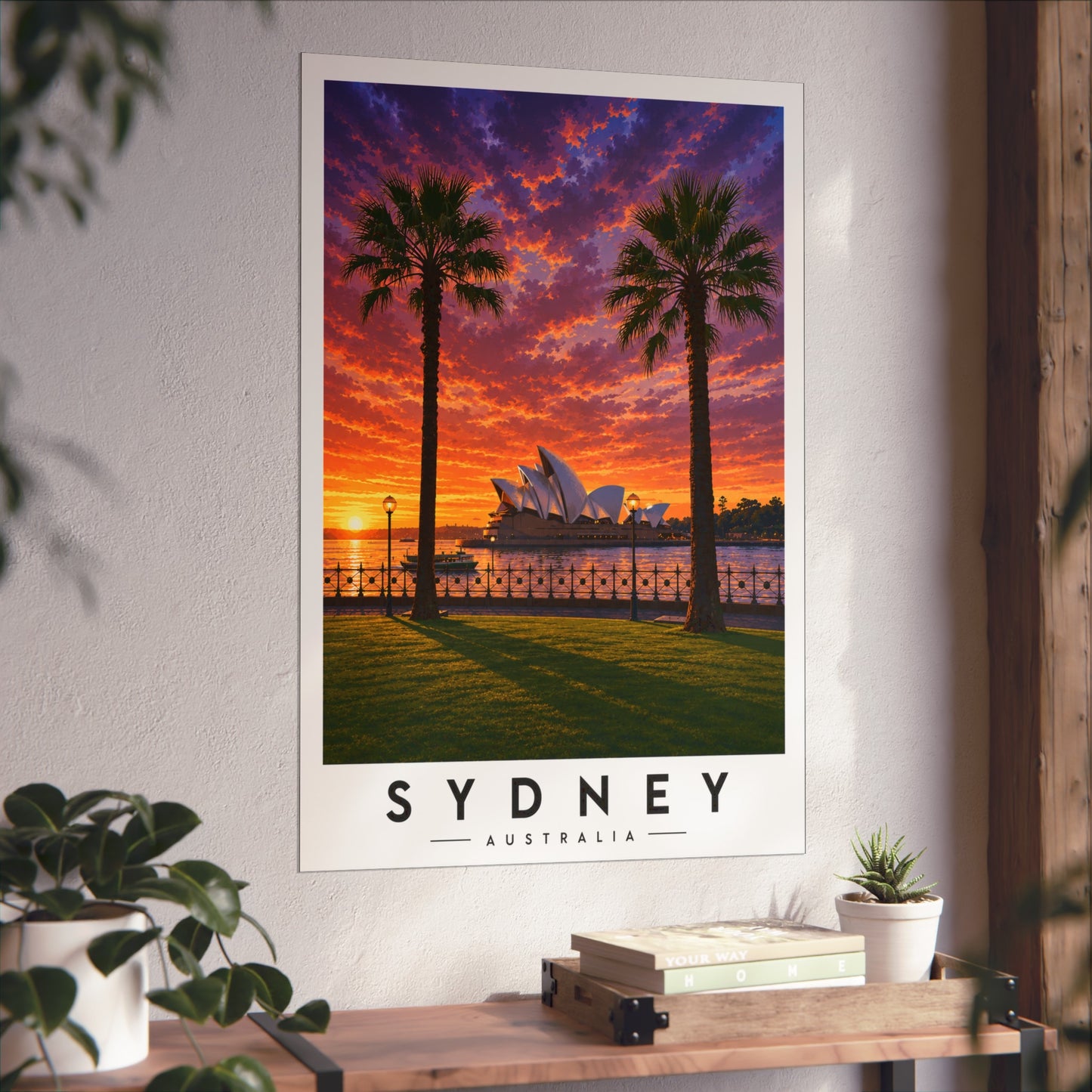 Sydney Opera House Sunset Fine Art Poster - Sydney Travel Poster