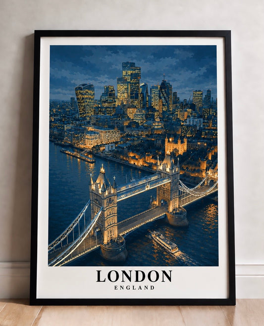 London Skyline Fine Art Poster - London Travel Poster