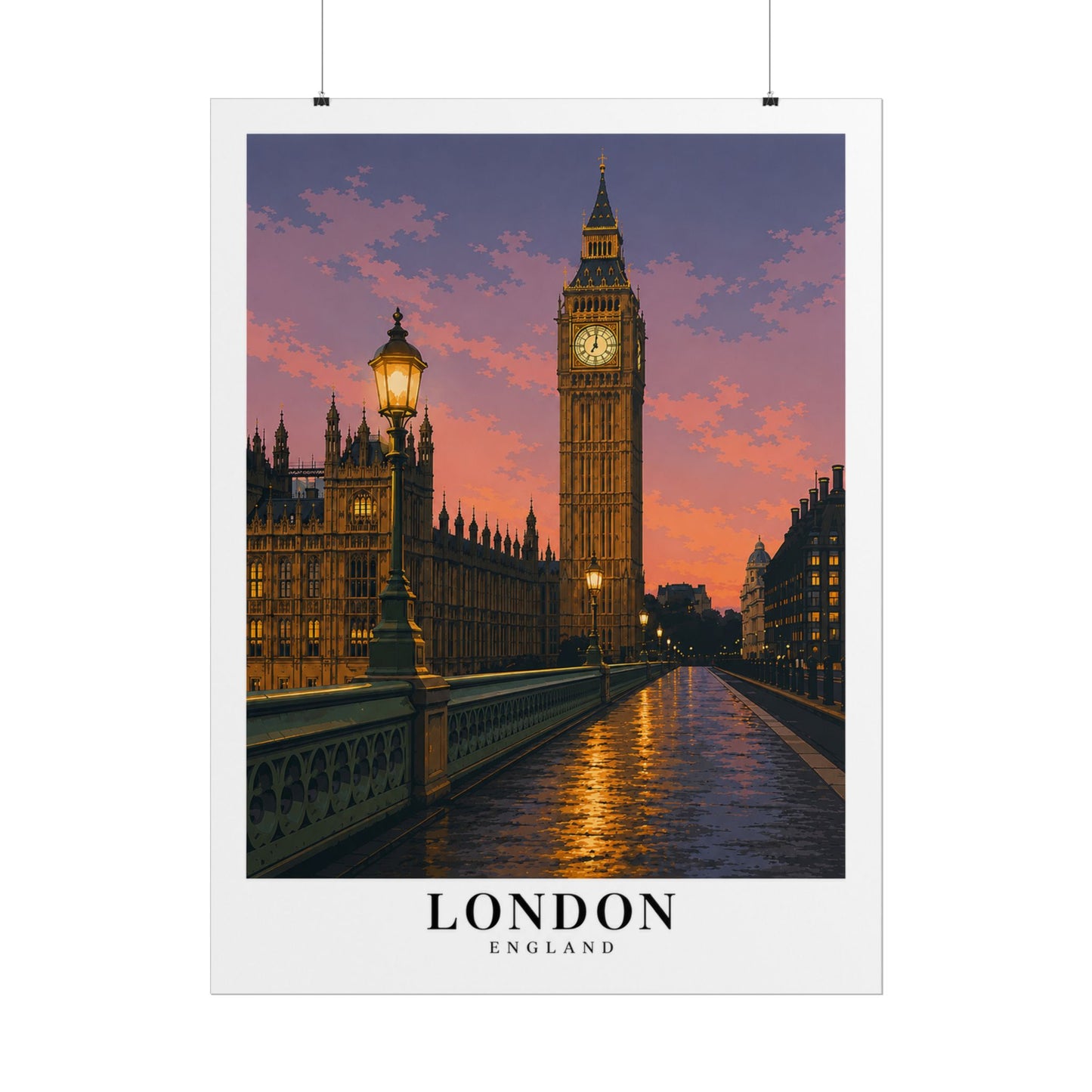 London Big Ben Poster - Rolled Travel Wall Art