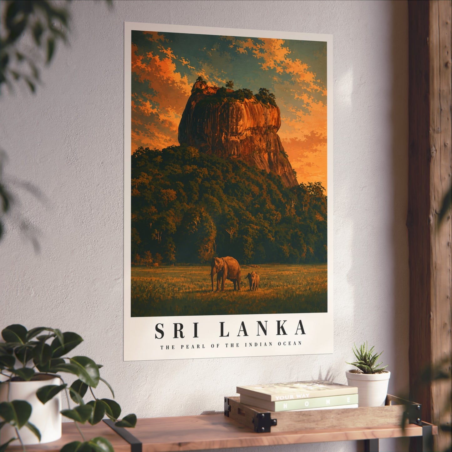 Sri Lanka Travel Poster — Fine Art Vintage-Style Print