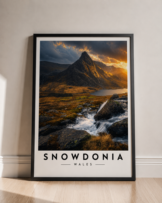 Snowdonia Landscape Poster — Fine Art Mountain Print (Snowdonia, Wales) - Snowdonia Travel Poster