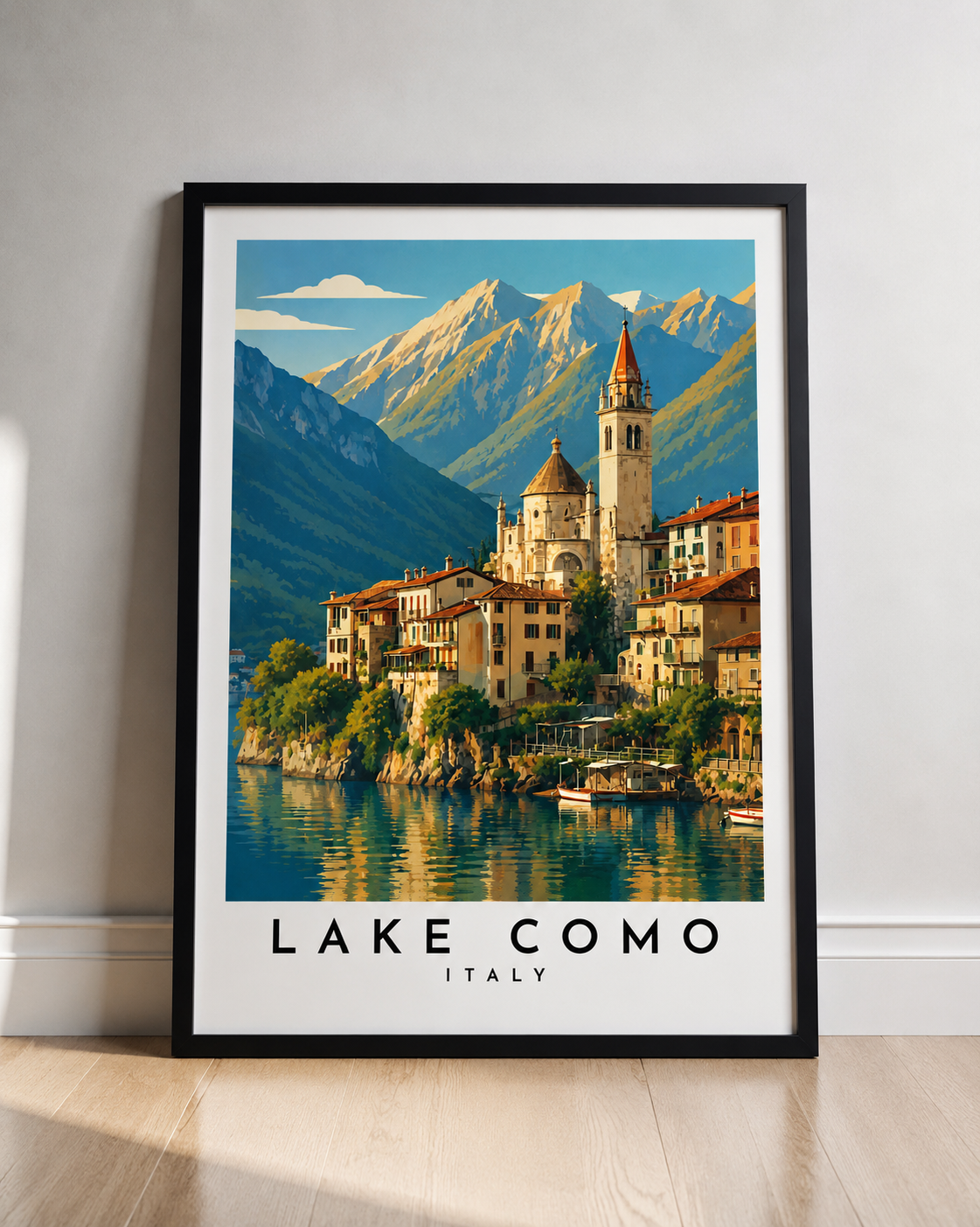 Lake Como Fine Art Poster - Vintage Travel Print of Italy - Lake Como Travel Poster