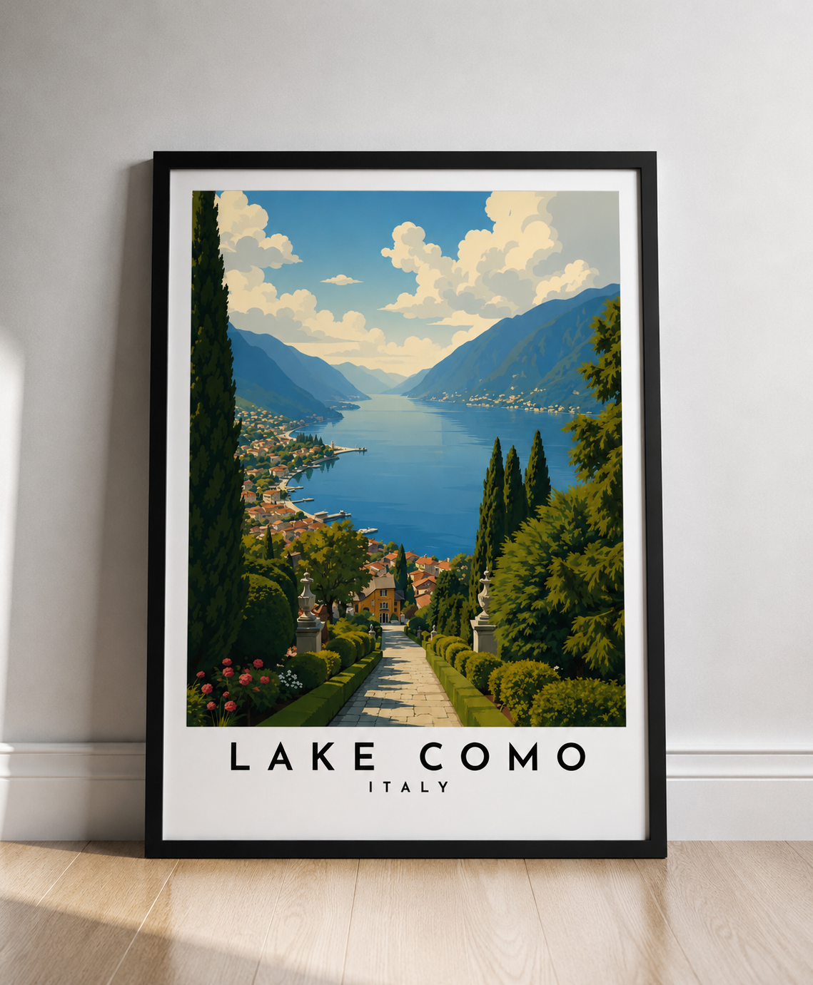 Lake Como Travel Poster - Vintage Fine Art Print