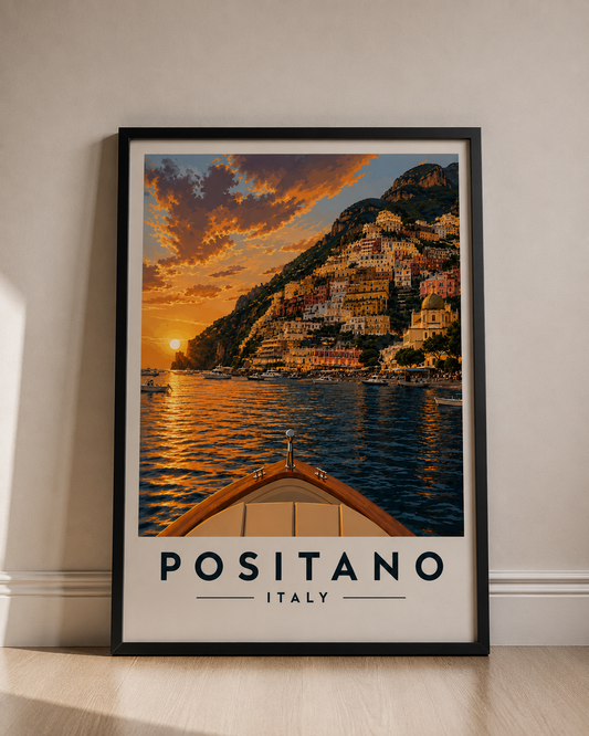 Positano Italy Travel Poster — Fine Art Wall Print
