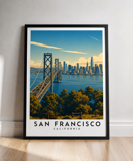 San Francisco Vintage Travel Poster - Fine Art Poster - San Francisco Travel Poster