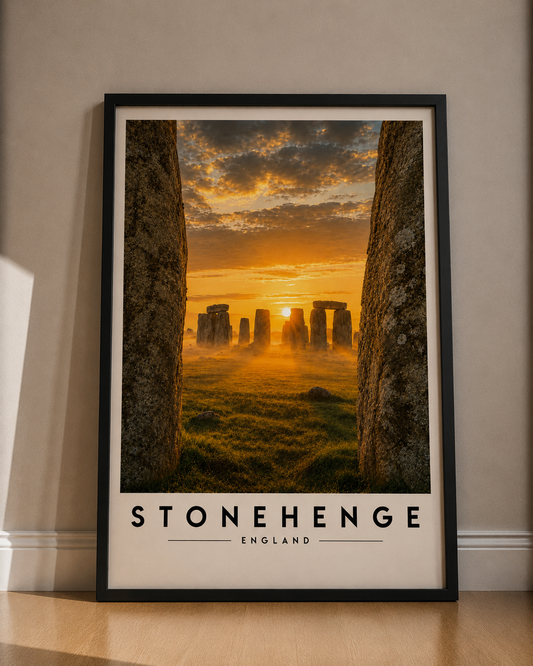 Stonehenge Sunset Fine Art Poster — England Landscape Wall Art