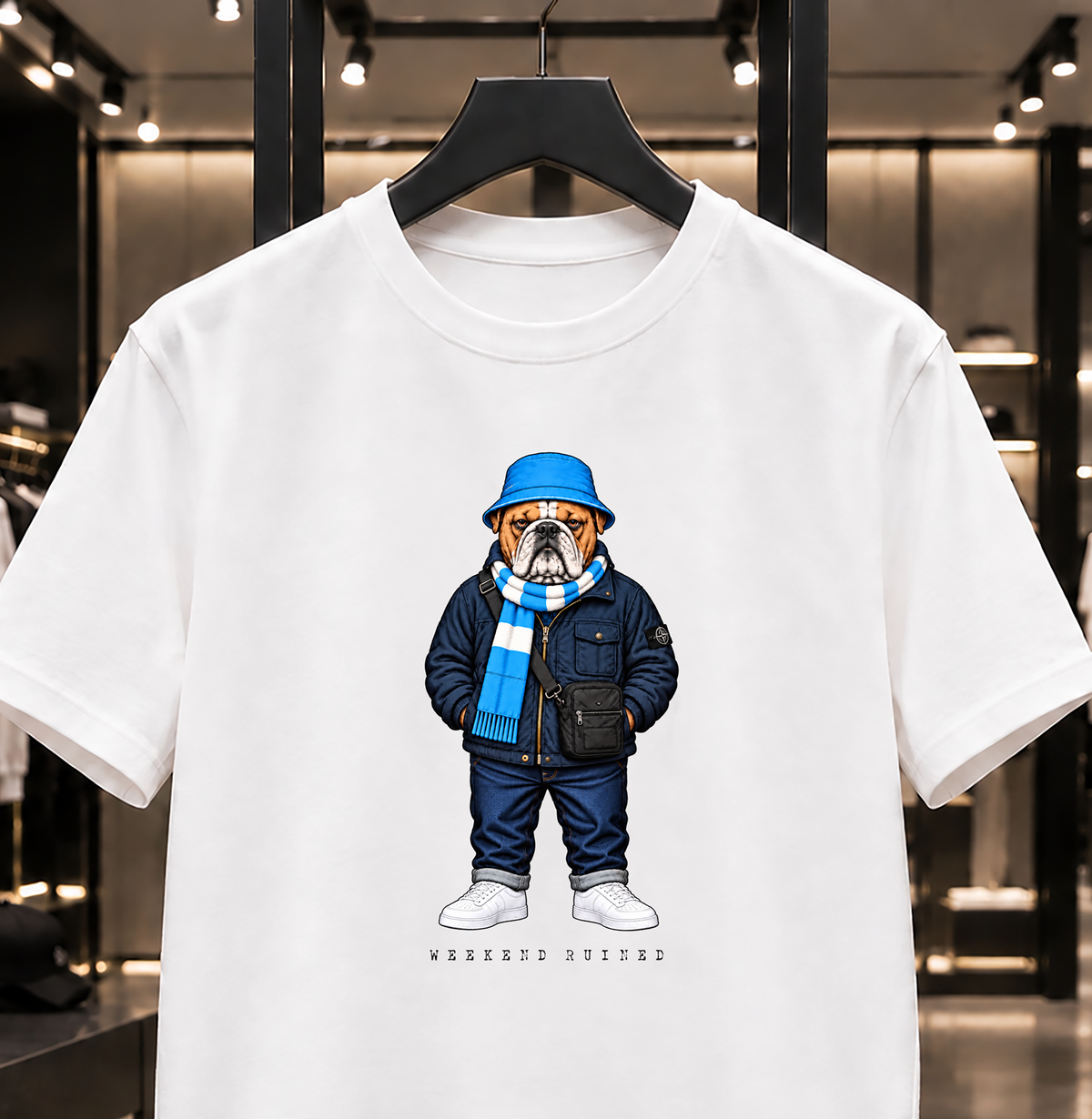 Weekend Ruined - Terraces Bulldog Streetwear Football Oversized Boxy T-Shirt